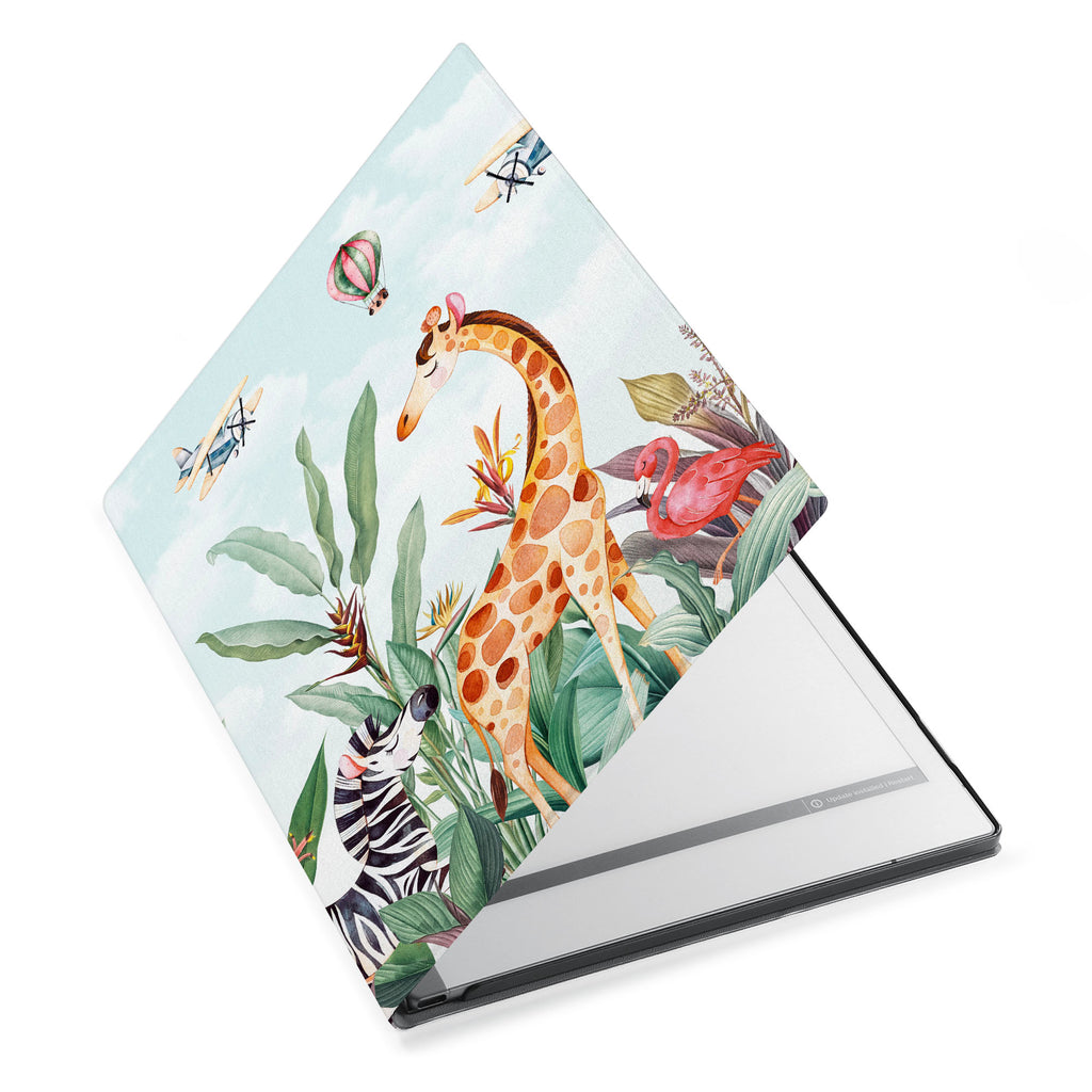 The Personalized VistaCase reMarkable Pen Holder CasewithRainforest Animals design adds a touch of elegance to your device.