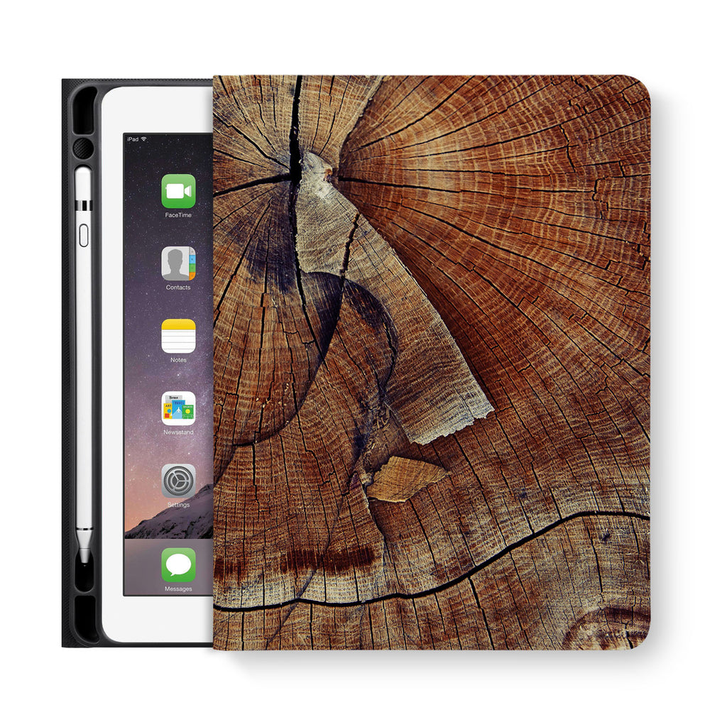 frontview of personalized iPad folio case with 8 design