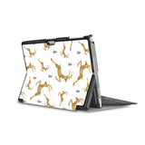 the back side of Personalized Microsoft Surface Pro and Go Case in Movie Stand View with Christmas design - swap