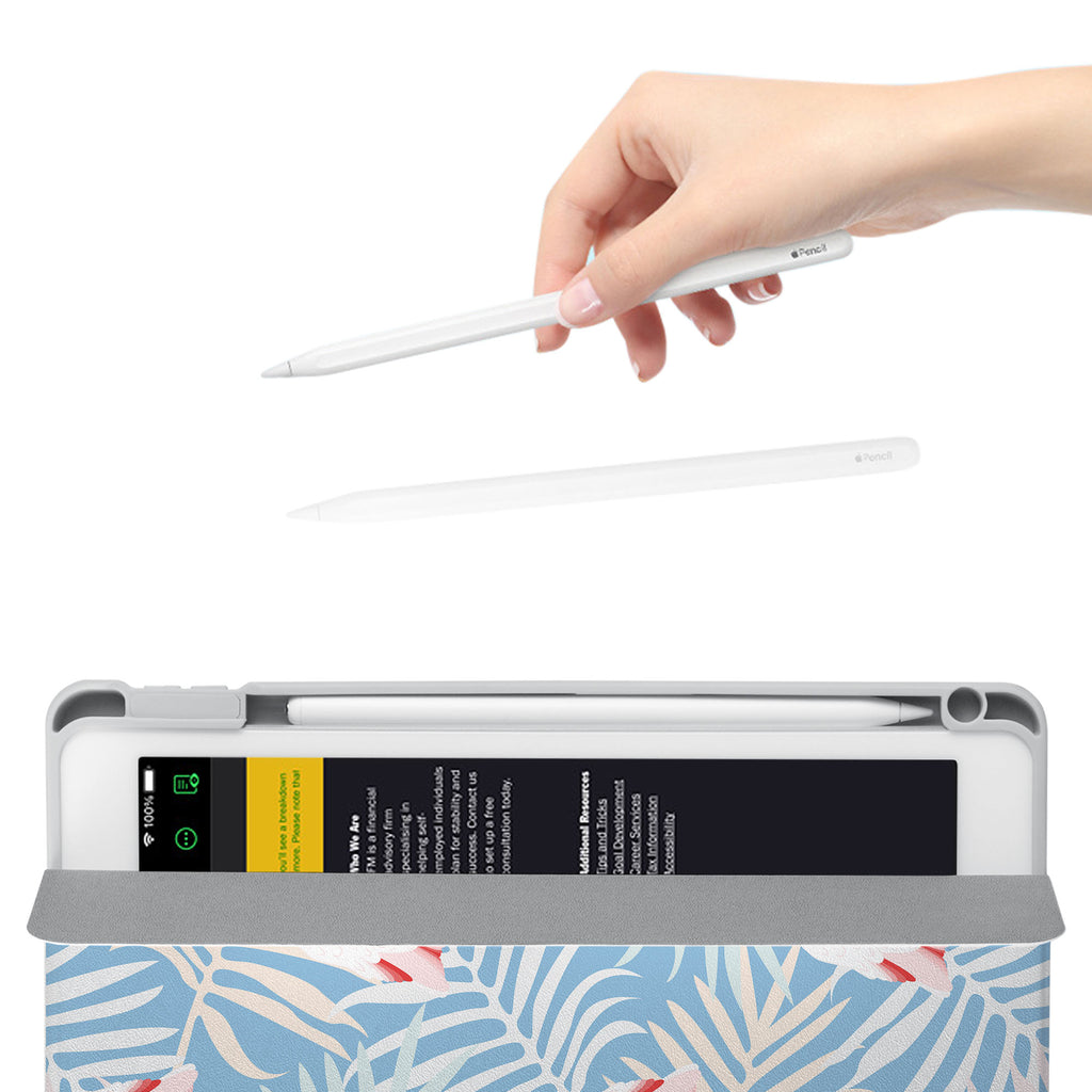 Vista Case iPad Premium Case with Bird Design has an integrated holder for Apple Pencil so you never have to leave your extra tech behind. - swap