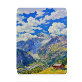 front view of personalized iPad case with pencil holder and France  Famous Attractions design