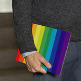 A business man holds Personalized VistaCase reMarkable Pen Holder Case with Rainbow design