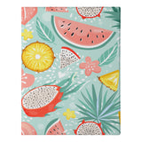 The Personalized VistaCase reMarkable Pen Holder Case is adorned with a vibrant and intricately detailed Tropical Fruits design