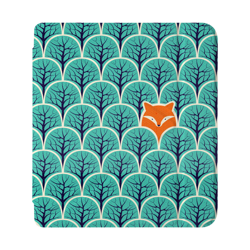front view of personalized Kobo case with Fox Fun design