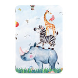 the front view of Personalized Samsung Galaxy Tab Case with Rainforest Animals design