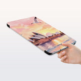 a hand is holding the Personalized Samsung Galaxy Tab Case with Australia Oil Painting design