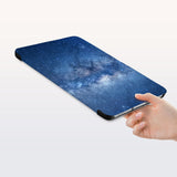 a hand is holding the Personalized Samsung Galaxy Tab Case with Starry Night design