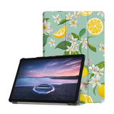 Personalized Samsung Galaxy Tab Case with Tropical Fruits design provides screen protection during transit