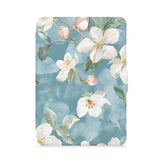 front view of personalized kindle paperwhite case with Artistic Flower design