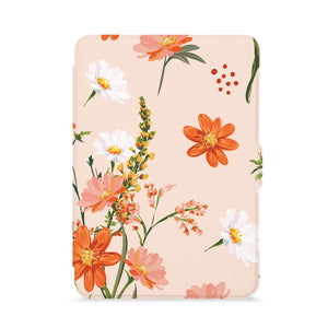 front view of personalized kindle paperwhite case with with Spring design - swap