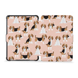 the whole front and back view of personalized kindle case paperwhite case with Lovely Dog design