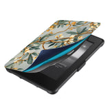 kindle foilo case with Flower Painting design, Magnetic attachment ensures cover is securely closed