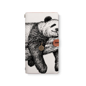 the front top view of midori style traveler's notebook with Cute Animal design