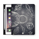 frontview of personalized iPad folio case with 3 design