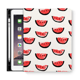 frontview of personalized iPad folio case with 3 design