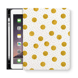 frontview of personalized iPad folio case with 4 design