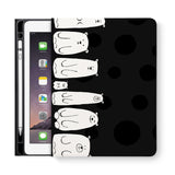 frontview of personalized iPad folio case with 6 design