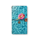 the front top view of midori style traveler's notebook with 8 design